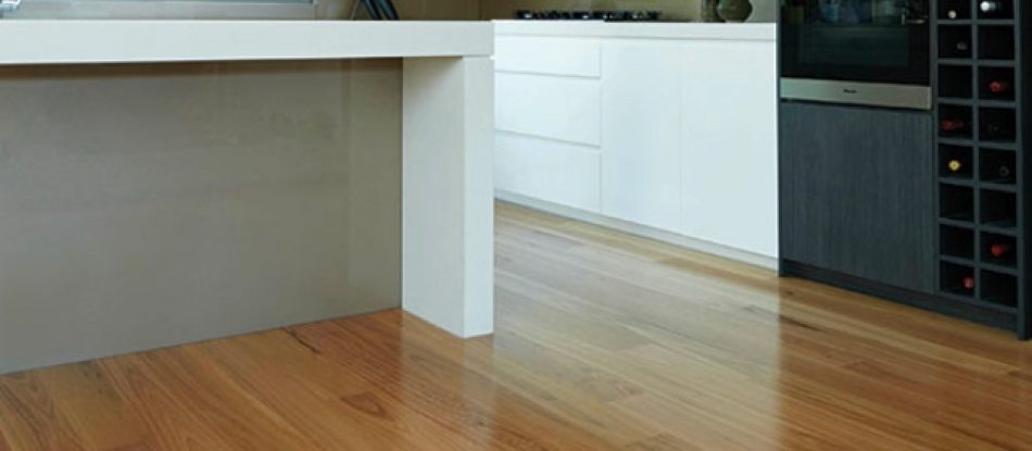 Shiny Blackbutt Brushedmatt Floor At The Kitchen — Timber Floors In Central Coast, NSW